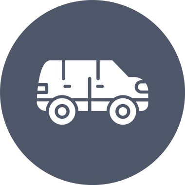 Mini Van Glyph Çember Simgesi