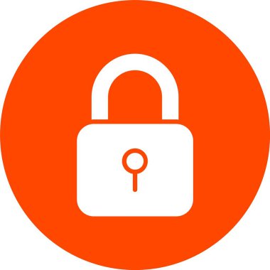 Asma Kilit Kabartma Çemberi Simgesi