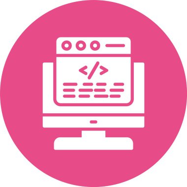 Kodlama Kabartma Çemberi Simgesi