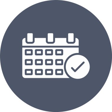 Takvim Kabartma Çemberi Simgesi