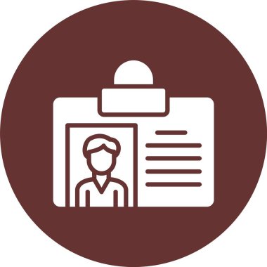 Kimlik Kartı Kabartma Çemberi Simgesi