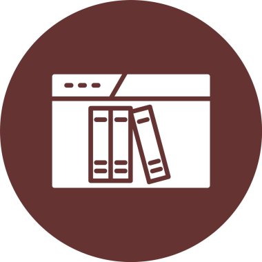 Kütüphane Kabartma Çemberi Simgesi