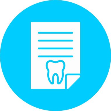 Dişçi Raporu Kabartma Çemberi Simgesi