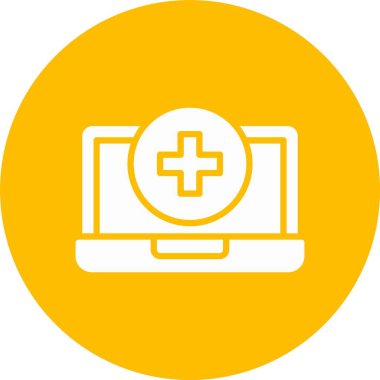 Çevrimiçi Tıbbi Sigorta Kabartma Çemberi Simgesi