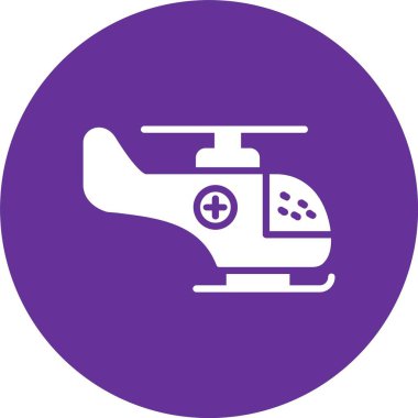 Helikopter Kabartma Çemberi Simgesi