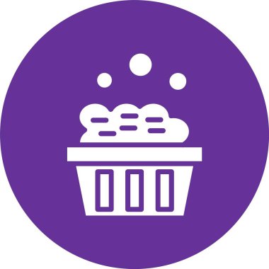 Sepet Kabartma Çemberi Simgesi Yıkama