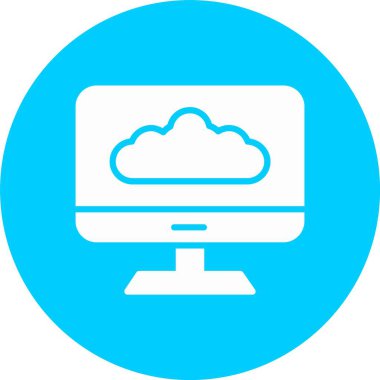 Bulut Hesaplama Kabartma Çemberi Simgesi