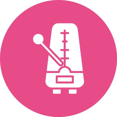 Metronom Kabartma Çemberi Simgesi