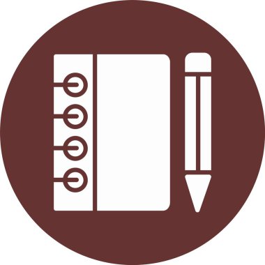 Çizim Defteri Kabartma Çemberi Simgesi