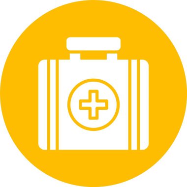 Tıbbi Kit Kabartma Çemberi Simgesi