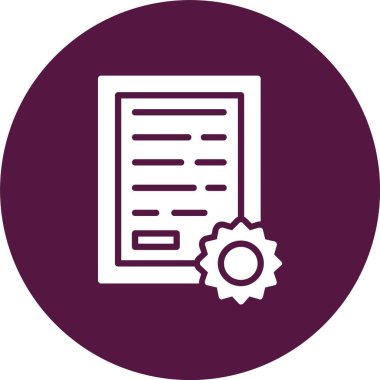 Sertifika Vektörü Kabartma Çemberi Simgesi