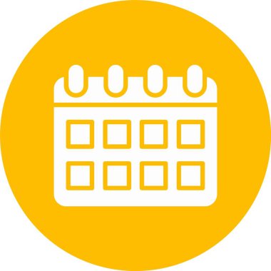 Takvim Kabartma Çemberi Simgesi