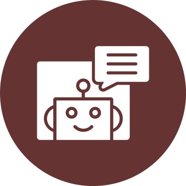 Robot Kabartma Çemberi Simgesi