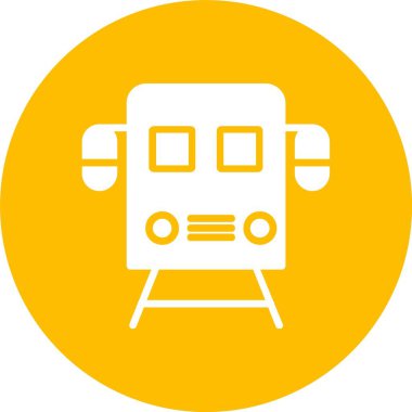 Tren Kabartma Çemberi Simgesi