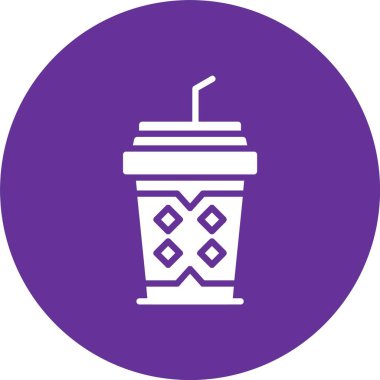 Soğuk Kahve Kabartma Çemberi Simgesi