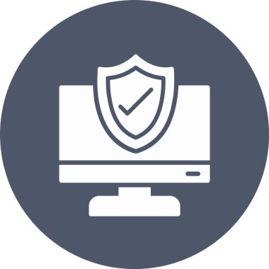 Bilgisayar Sigortası Kabartma Çemberi Simgesi