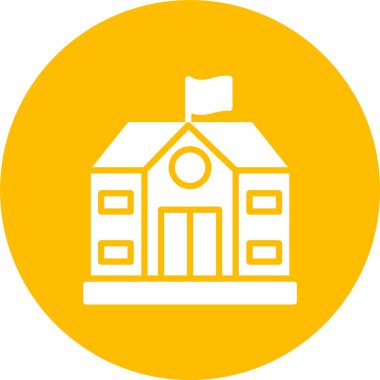 Okul Kabartma Çemberi Simgesi