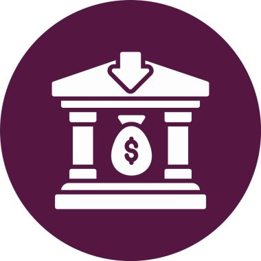 Banka Mevduat Kabartma Çemberi Simgesi