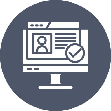 Muhasebeci Kabartma Çemberi Simgesi