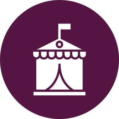 Sirk Çadırı Kabartma Çember Simgesi