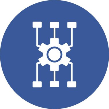 Algoritum Kabartma Çemberi Simgesi