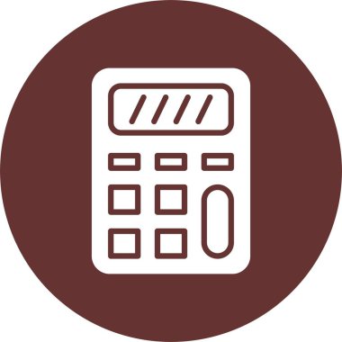 Hesap Makinesi Kabartma Çemberi Simgesi