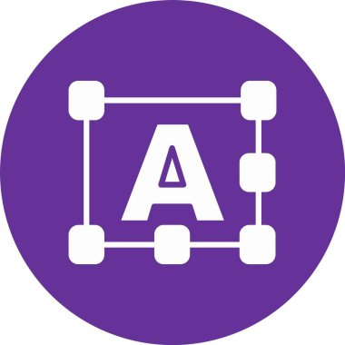 Metin Kabartma Çemberi Simgesi