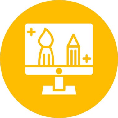 Tasarımcı Glyph Çember Simgesi