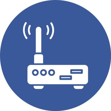 Kablosuz Yönlendirici Kabartma Çemberi Simgesi