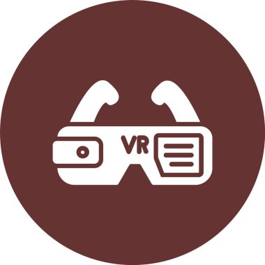 Gözlükler Kabartma Çemberi Simgesi