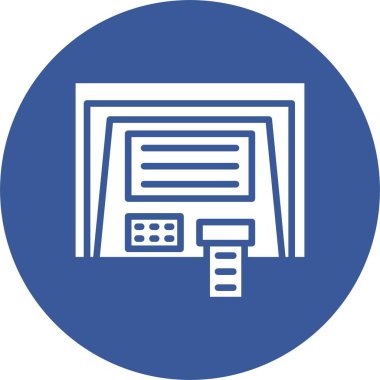 Atm Makinesi Kabartma Çemberi Simgesi