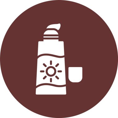 Güneş kremi Kabartma Çemberi Simgesi