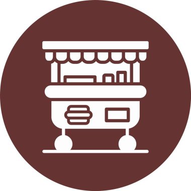 Gıda Arabası Kabartma Çemberi Simgesi