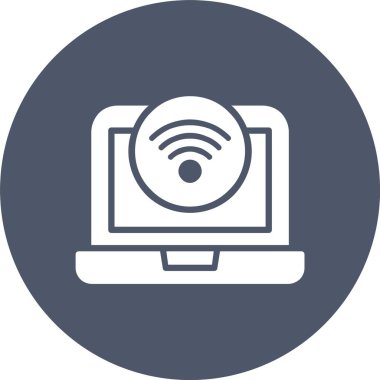 Wifi Kabartma Çemberi Simgesi