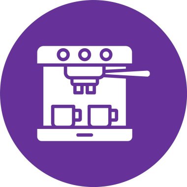 Kahve Makinesi Kabartma Çemberi Simgesi