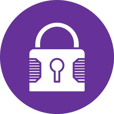 Asma Kilit Kabartma Çemberi Simgesi