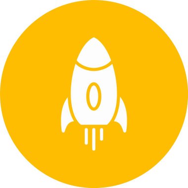 Roket Kabartma Çemberi Simgesi
