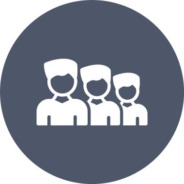 Takım Çalışması Kabartma Çemberi Simgesi