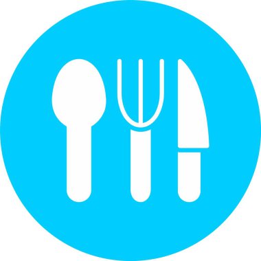 Çatal-bıçak Kabartma Çemberi Simgesi