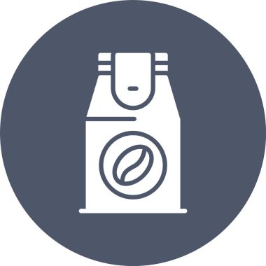 Kahve Paketi Kabartma Çemberi Simgesi