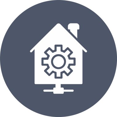 Ev Otomasyonu Kabartma Çemberi Simgesi