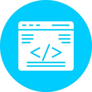 Web Programlama Kabartma Çemberi Simgesi