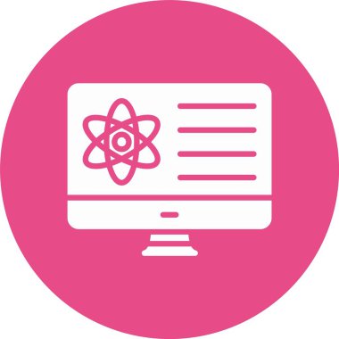 Bilgisayar Bilimi Kabartma Çemberi Simgesi