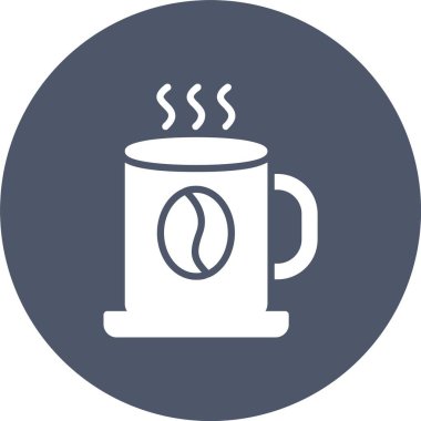 Kahve Kupası Kabartma Çemberi Simgesi