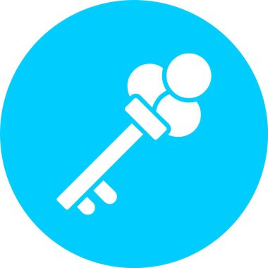 Anahtar Kabartma Çemberi Simgesi