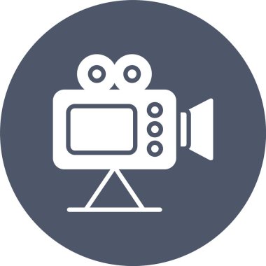 Video Kamera Kabartma Çemberi Simgesi
