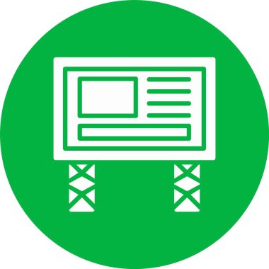 Pano Afişi Kabartma Çemberi Simgesi