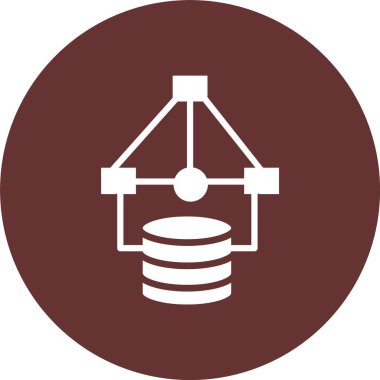 Veri Modelleme Kabartma Çemberi Simgesi