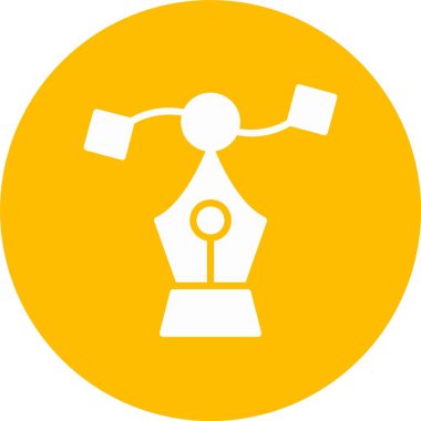 Vektör Kabartma Çemberi Simgesi