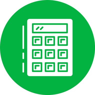 Hesap Makinesi Kabartma Çemberi Simgesi